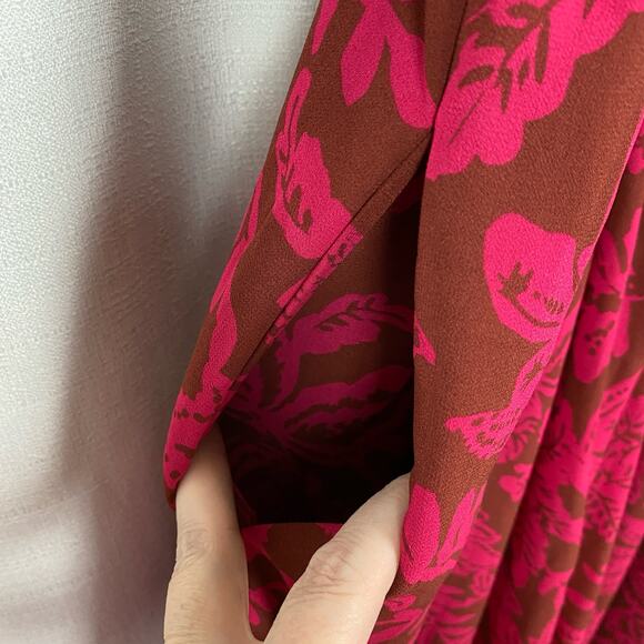 Torrid Pink Smocked Bodice A Line Tea Length Dress Sz.4 NWT - Picture 11 of 16